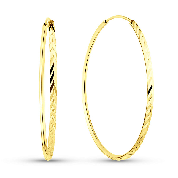 Серьги-кольца из желтого золота (арт. 121904/55ж) – изображение 1