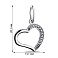 Серебряный кулон Сердце с фианитами (арт. 7503/2-0365.0.2) – изображение 2