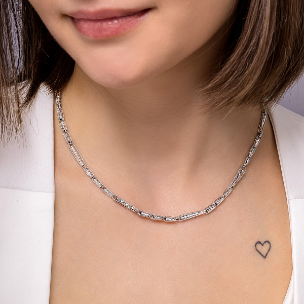 Колье из белого золота Francelli (арт. 352686б) – изображение 2