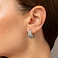 Серьги из белого золота с фианитами (арт. 1092019б) – изображение 2