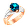 Золотое кольцо с топазом Blue Ocean (арт. 140747Пл) – изображение 1