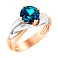 Золотое кольцо с топазом Blue Ocean (арт. 140747Пл) – изображение 1