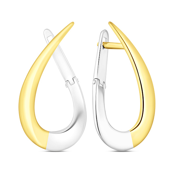Золотые серьги без камней (арт. 110468жб) – изображение 1