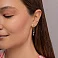 Золотые серьги подвески с фианитами (арт. 110578ж) – изображение 3
