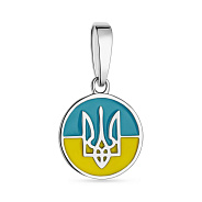 Фото Подвес из серебра Трезубец-Герб Украины (арт. 7503/430ппегж)