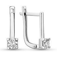 Фото Серьги из белого золота с бриллиантами (арт. С011779030б)