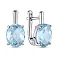 Серьги из серебра с топазом (арт. 7502/2049432Пг) – изображение 1