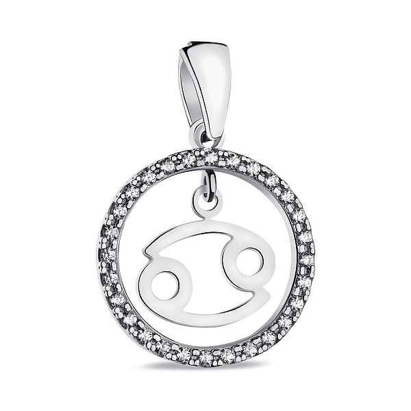 Серебряный подвес Рак (арт. 7503/А054ркпю) – изображение 1