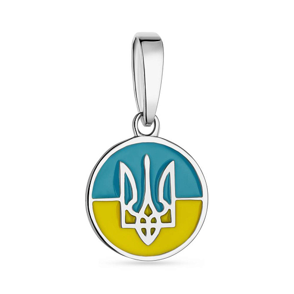 Подвес из серебра Трезубец-Герб Украины (арт. 7503/430ппегж) – изображение 1