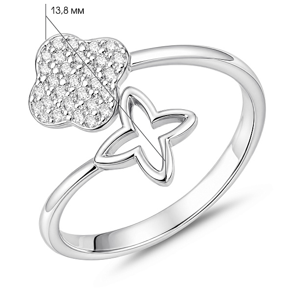 Серебряное кольцо с фианитами (арт. 7501/8768) – изображение 2