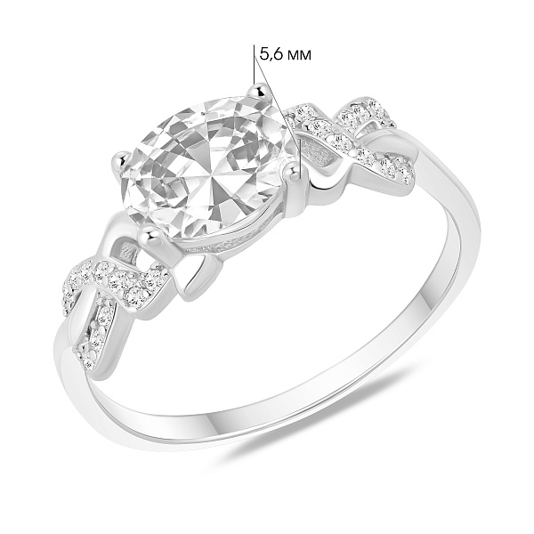 Серебряное кольцо с фианитами (арт. 7501/8699) – изображение 2