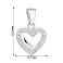 Серебряный кулон сердце с фианитами (арт. 7503/4703) – изображение 2