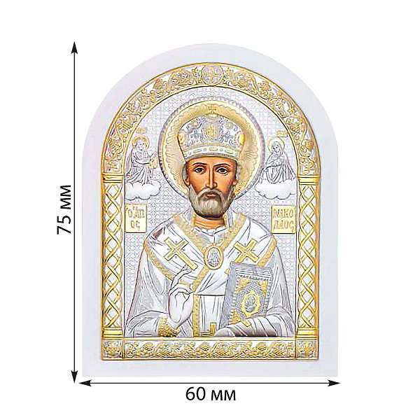 Ікона Миколай Чудотворець (60Х75 мм) (арт. A-1/003G/B) – зображення 2