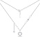 Серебряное колье с подвесками сердечка (арт. 7507/2638) – изображение 2