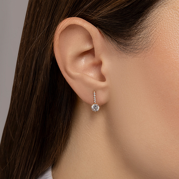 Серьги из красного золота (арт. 2102722101) – изображение 2
