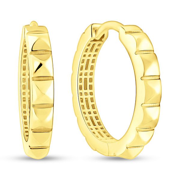 Серьги-кольца из желтого золота (арт. 1091307/20ж) – изображение 1