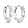 Серебряные серьги-конго с фианитами (арт. 7502/10163/15) – изображение 1