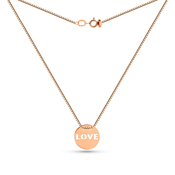 Колье Love из красного золота (арт. 360204/2) – изображение 2