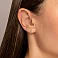 Золотые серьги-кольца с бриллиантами (арт. 2106552201) – изображение 2