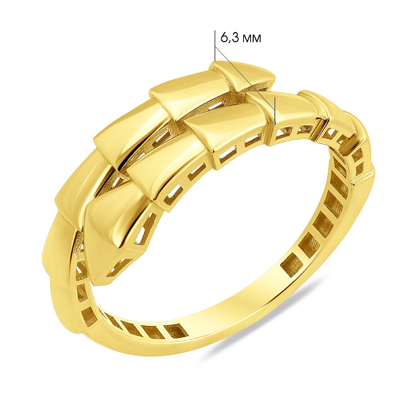 Кольцо из желтого золота без камней (арт. 156577ж) – изображение 5