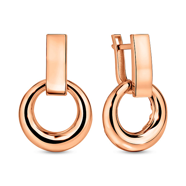 Серьги-подвески из красного золота (арт. 1092141) – изображение 1