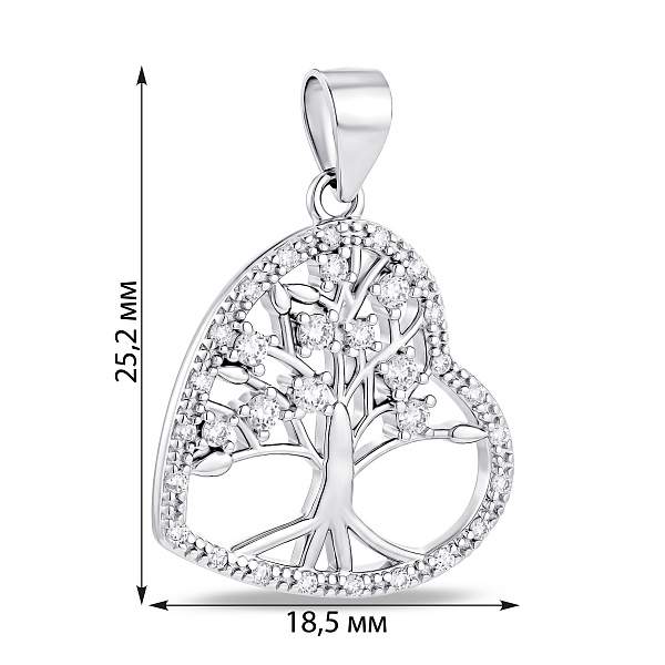 Серебряная подвеска древо жизни с фианитами (арт. 7503/4660) – изображение 2
