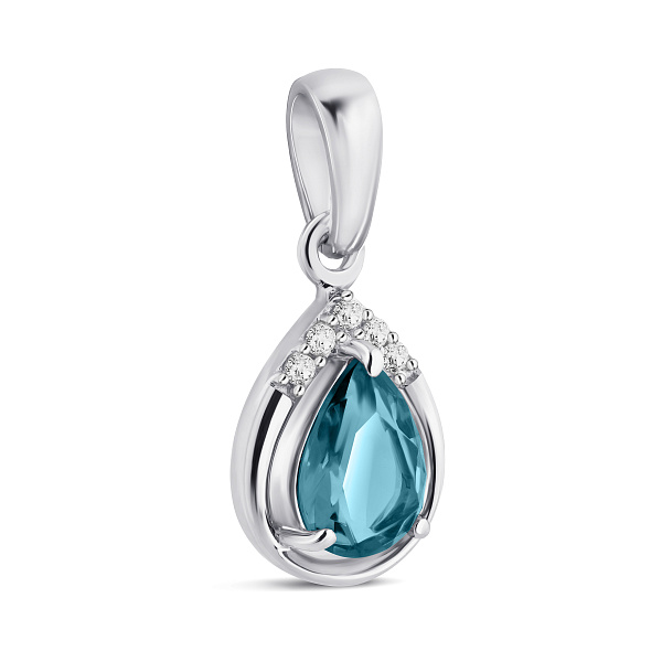 Серебряный кулон Капля с топазом (арт. 7503/2188599Пл) – изображение 1