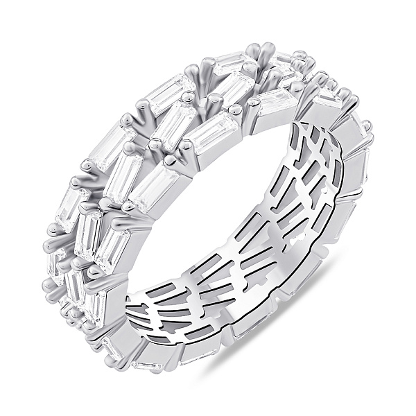 Серебряное кольцо с россыпью из фианитов (арт. 7501/6992) – изображение 1