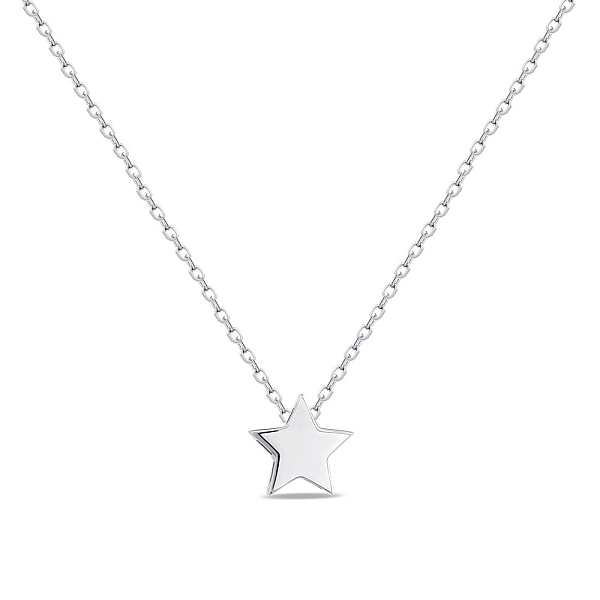 Серебряное колье Звезда без камней (арт. 7507/КЛ2/3007Ш-48) – изображение 1