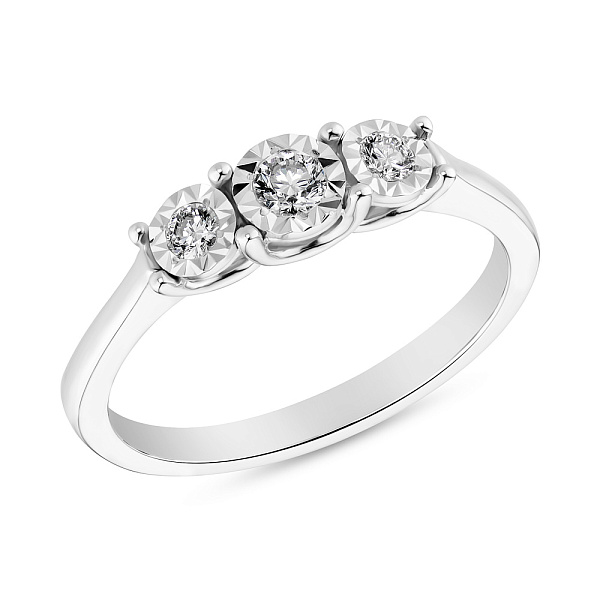 Каблучка золота з діамантами (арт. К341113020б) – зображення 1