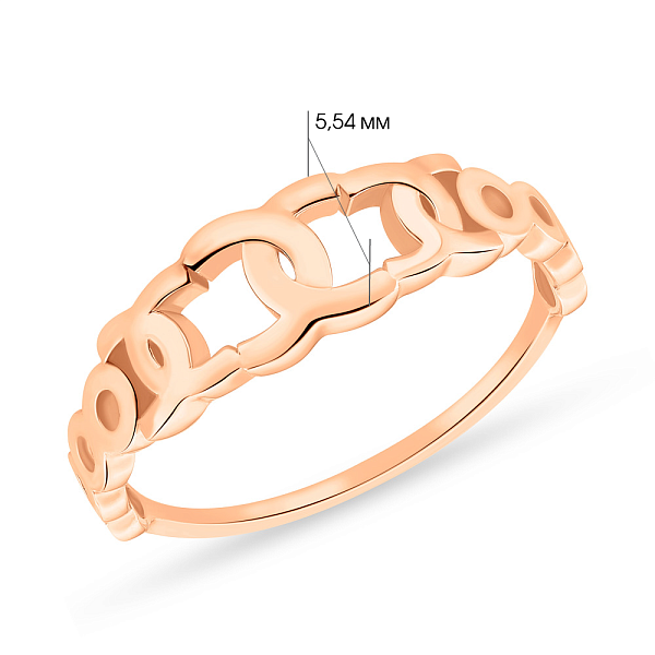 Золотое кольцо без камней (арт. 155412) – изображение 6