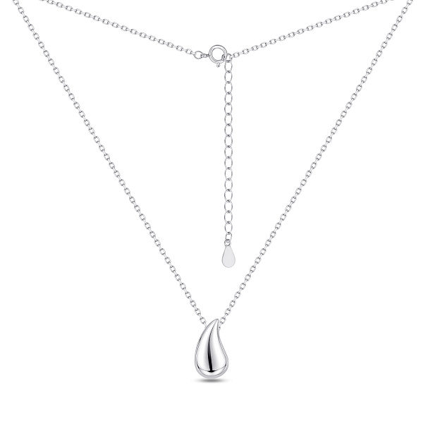 Серебряное колье с подвеской капля (арт. 7507/2416) – изображение 2