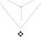 Серебряное колье Цветок с ониксом (арт. 7507/2380о) – изображение 2