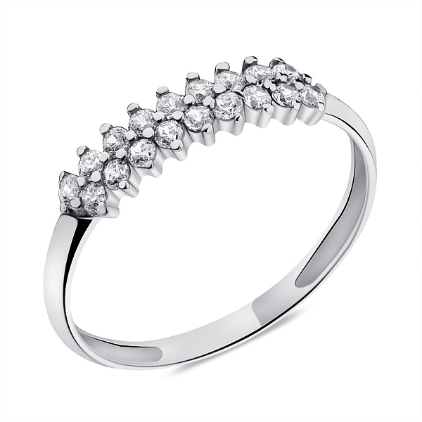 Серебряное кольцо с фианитами (арт. 7501/1460К) – изображение 1