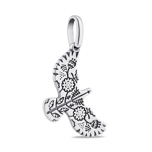 Серебряный подвес Птица без камней (арт. 7903/3201-ч) – изображение 1