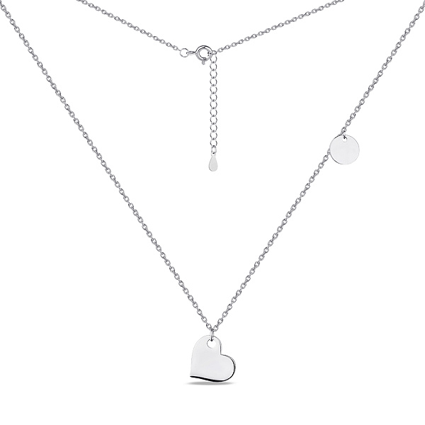 Серебряное колье Сердце (арт. 7507/1969) – изображение 2