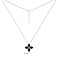 Серебряное колье с черными фианитами (арт. 7507/2386/10ч) – изображение 3