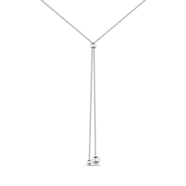 Серебряное колье-галстук с шариками (арт. 7507/2251) – изображение 1