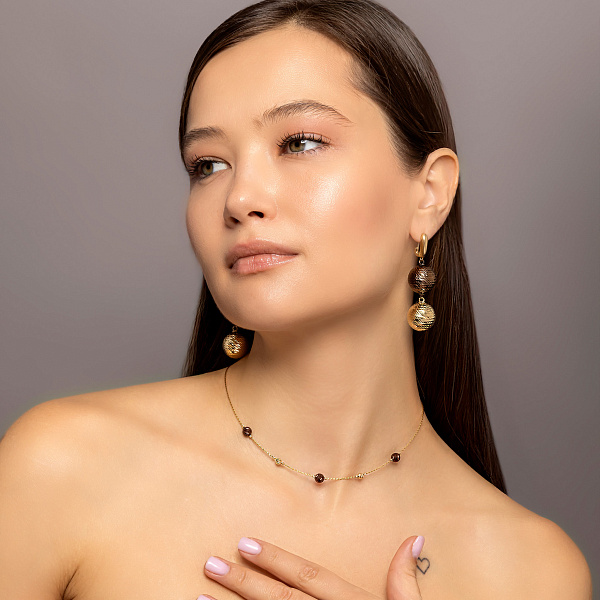 Золотые серьги Francelli (арт. 1091724жкр) – изображение 5