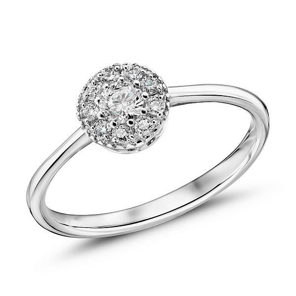 Кольцо из белого золота с бриллиантами (арт. К341375020б) – изображение 1