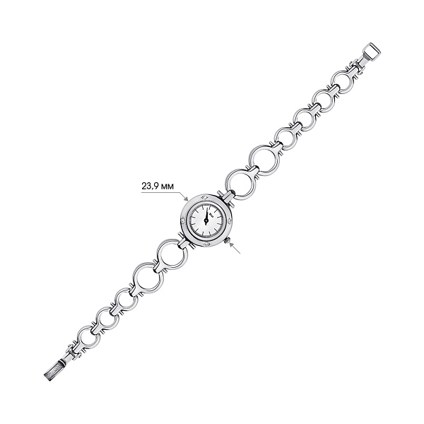 Серебряные часы с фианитами (арт. 7926/7110019/2) – изображение 2