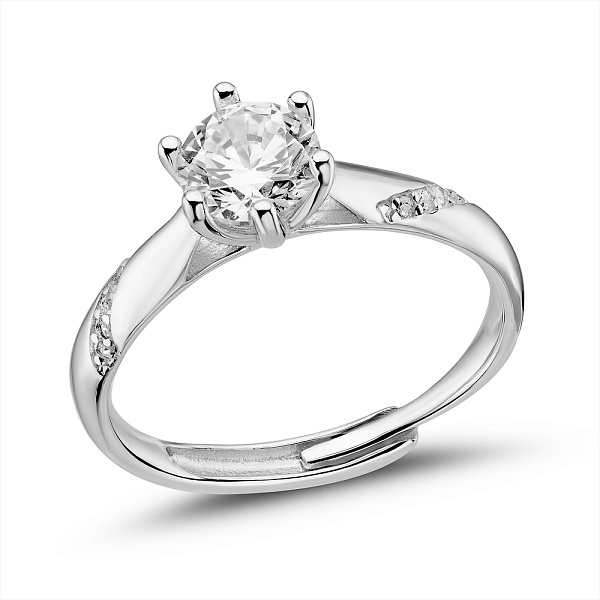 Серебряное кольцо с крупным фианитом (арт. 7501/8083) – изображение 1