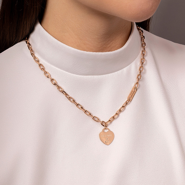 Золотое колье Сердце (арт. 353025) – изображение 2