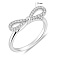Серебряное кольцо бант с фианитами (арт. 7501/8645) – изображение 2