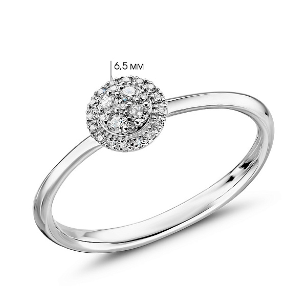 Золотое кольцо с бриллиантами (арт. К341335010б) – изображение 6