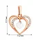 Золотая подвеска Сердце с фианитами (арт. 440602) – изображение 3