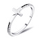 Серебряное кольцо "Крестик" (арт. 7901/6098) – изображение 1
