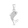 Срібний підвіс дельфін з фіанітами (арт. 7503/4801ч) – зображення 1