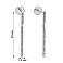 Длинные серьги из белого золота с бриллиантовой дорожкой (арт. С341281030б) – изображение 5