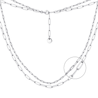 Фото Многослойное колье Trendy Style из серебра (арт. 7507/2014)